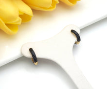 Load image into Gallery viewer, Everyday Wear Enamel Gold Hoop Earring, sku#J309