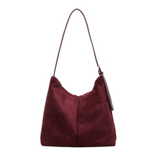 Load image into Gallery viewer, Suede-Look High-Capacity Crossbody Bag – Versatile Everyday Shoulder Bag for Women