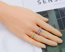 Load image into Gallery viewer, CZ Zipper Delicate Ring, Sku#X338