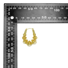 Load image into Gallery viewer, Gold Silver DNA Swirled Oval  Earrings, Sku#A238
