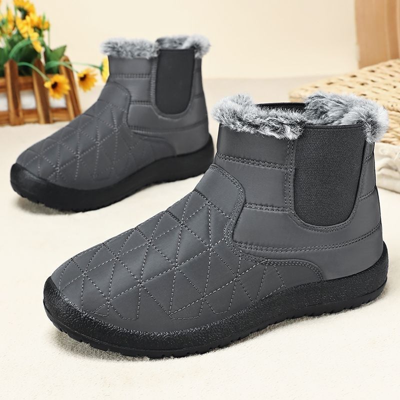 Women's Fleece-Lined Waterproof Winter Shoes - Non-Slip Insulated Comfort Shoes