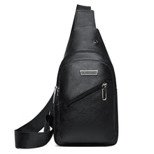 Load image into Gallery viewer, Men's Slim Waterproof PU Crossbody Bag – Lightweight Business Shoulder Bag