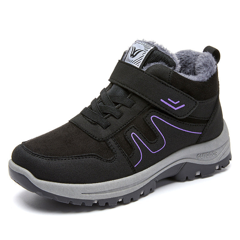 Women's Cotton Snow Boots With Velcro Closure | Winter Boots for Snowy Terrain