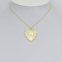 Load image into Gallery viewer, Diamond CZ Spike Heart Charm Pendant, Sku#LX791