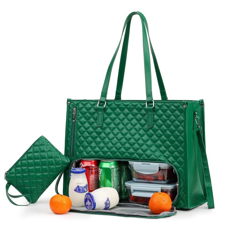 Large Insulated Tote Bag & Crossbody Combo – Women's Lightweight Everyday Carry Bag
