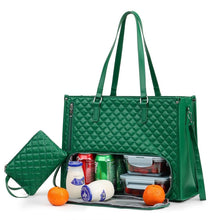 Load image into Gallery viewer, Large Insulated Tote Bag &amp; Crossbody Combo – Women's Lightweight Everyday Carry Bag