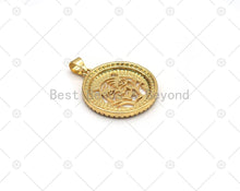 Load image into Gallery viewer, CZ Hollow Out Leopard/Tiger Head Charm, Sku#LK572