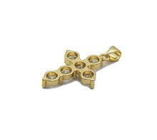 Load image into Gallery viewer, Crystal Gold Cross Charm, Sku#LX144