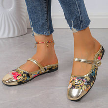 Load image into Gallery viewer, Women's Floral Slide Sandals - Stylish Summer Footwear with Buckle Detail