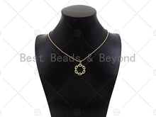 Load image into Gallery viewer, Gold Filled CZ Micro Pave Oval Link Round Pendant, 18K Gold Filled Charm, Necklace Bracelet Charm Pendant,22x25mm,Sku#LD122