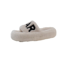Load image into Gallery viewer, Women's French Fairy-Style Plush Flat Slippers – Soft Cotton Lining, Non-Slip Rubber Sole, Floral Design