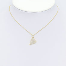 Load image into Gallery viewer, Gold Clear CZ Heart Shape Charm, Sku#LX457