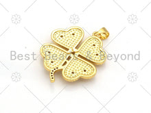 Load image into Gallery viewer, CZ Micro Pave Clover Shamrock Shape Pendant/Charm, Sku#LK374