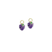 Load image into Gallery viewer, Purple Enamel Berry Charm Pendant,Sku#LX847