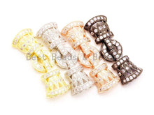 Load image into Gallery viewer, CZ Clear Micro Paved Fold Over Buckle Clasp/Buckle Interlock