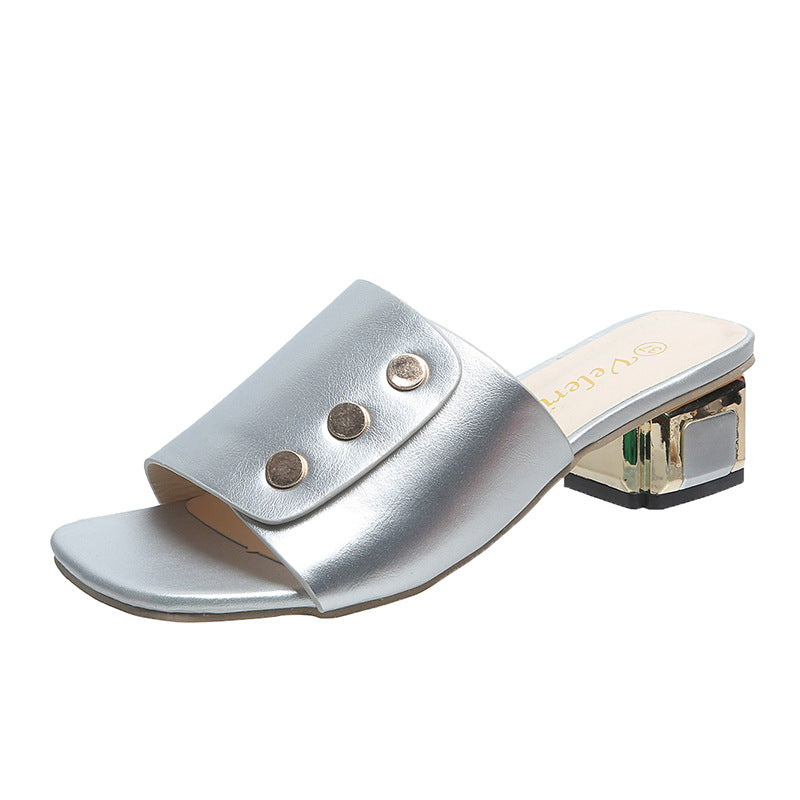Women's Wedge Slippers - Comfortable Platform Slides for Everyday Wear