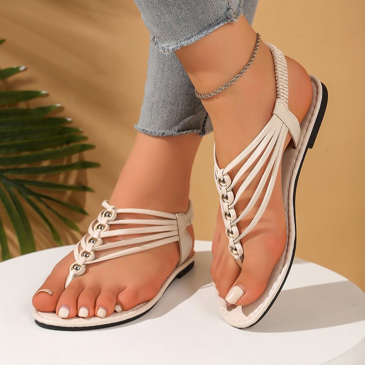 Versatile Open-Toe Sandals With Elastic Cuff