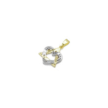 Load image into Gallery viewer, CZ Silver Heart Gold Triangle Charm, Sku#LX307