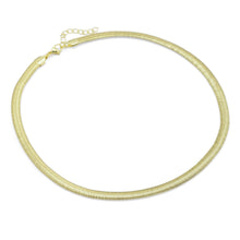 Load image into Gallery viewer, Thick Gold herringbone Necklace, Sku#LD513