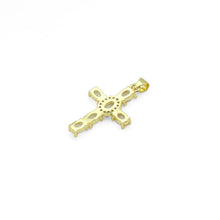 Load image into Gallery viewer, Clear Oval Crystal Cross Charm Pendant, Sku#LD632