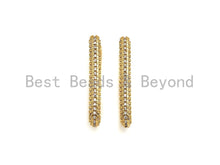 Load image into Gallery viewer, Pave Double Raw Rectangle Earring, Minimal earrings, J254