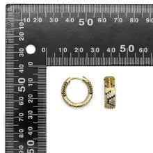 Load image into Gallery viewer, Gold Silver Leopard Print Hoop Earrings, Sku#B378