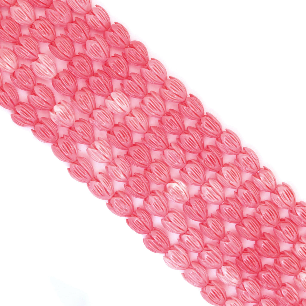 10x12mm / 8x10mm Pink Tulip Jasper Beads, Sku#U2028
