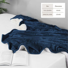 Load image into Gallery viewer, Velvet Plush Sherpa Bed Blanket - Sherpa Fleece Collection