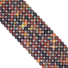 Load image into Gallery viewer, Red Brown Green Jade Round Smooth Beads, Sku#U2015