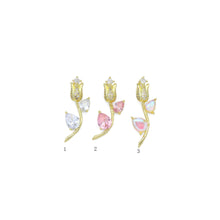 Load image into Gallery viewer, CZ Crystal Tulip Flower Charm Pendant, Sku#Lk1057