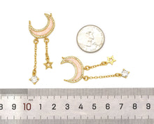 Load image into Gallery viewer, Crescent Moon with Star Charm, Sku#JL92