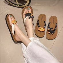 Load image into Gallery viewer, Women's Herringbone Non-Slip Beach Flip-Flops - Soft Sole Summer Slippers