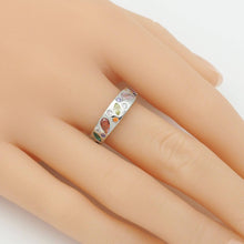 Load image into Gallery viewer, Gold Silver Multicolor Colorful CZ Adjustable Ring, Sku#B373