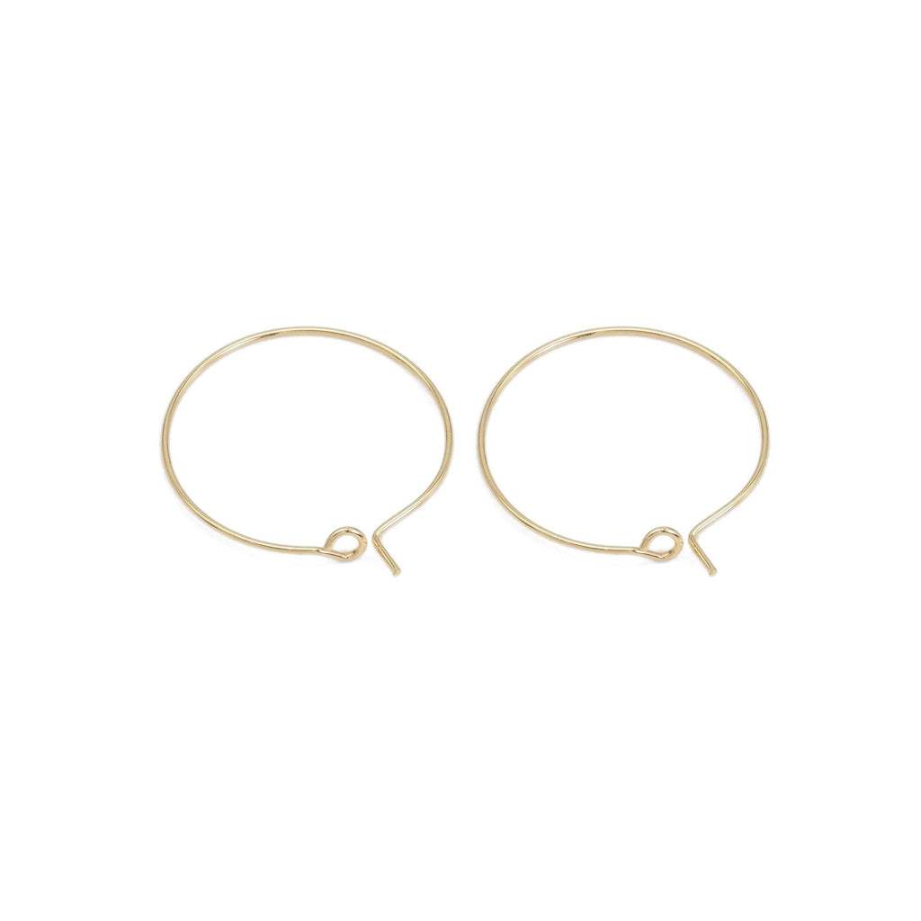 Thin Gold Round Hoop Earrings, Sku#LX389C