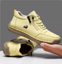 Load image into Gallery viewer, Women's Handmade Stitching Flat Shoes – Soft Sole Casual Lace-Up Flats