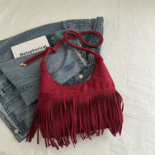 Load image into Gallery viewer, Women's Bohemian Tassel Crossbody Bag - Retro Patchwork Shoulder Bag with Adjustable Strap