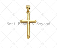 Load image into Gallery viewer, 18k Gold Plated Cross Shape Charms, Gold Cross Charms, Cross Pendant, Gold Pendant, Cross Necklace Charms, 9x17/12x22/15x26mm, Sku#LK148