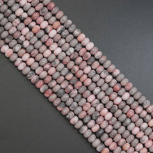 Load image into Gallery viewer, 5x8mm Rondelle Smooth Pink Zebra Jasper Beads, Sku#U1922