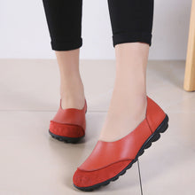 Load image into Gallery viewer, Women's Korean Casual Slip-On Loafers | Low Heel Round Toe Leather Shoes