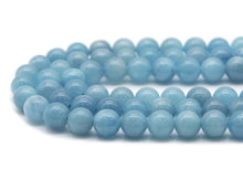 Load image into Gallery viewer, Genuine High Quality Aquamarne Round Smooth Beads, Sku#U1369