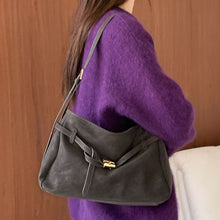 Load image into Gallery viewer, Retro Tote Bag With Belt Buckle Large-capacity Shoulder Bag