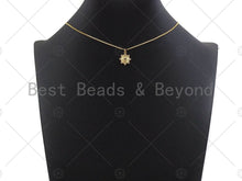 Load image into Gallery viewer, CZ Micro Pave North Star On Round Coin Charm/Pendant, SKU#JL12
