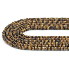 Load image into Gallery viewer, 2x6mm Smooth Rondelle Tiger Eye Beads, Sku#U2123