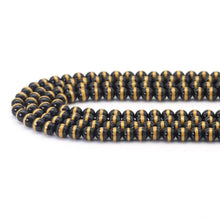 Load image into Gallery viewer, Golden Line Black Onyx Round Smooth Beads, Sku#U1722