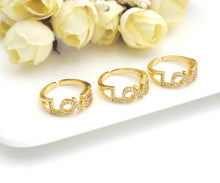 Load image into Gallery viewer, CZ Pave Love Word Ring, LD37