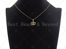 Load image into Gallery viewer, 18K Gold Micro CZ Pave Crown Pendant, Gold Crown Charm,  Crown Beads, Jewelry Findings, 15x18mm, sku#LK41