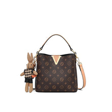Load image into Gallery viewer, Women's Printed Bucket Shoulder Bag – Streetwear Commuter Bag with Zipper Pocket