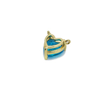 Load image into Gallery viewer, Colorful CZ Gold Heart Shape Connector Charm, Sku#F1513