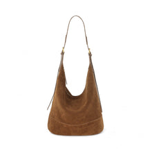 Load image into Gallery viewer, Retro Suede Bucket Bag – Women's Slouchy Shoulder &amp; Crossbody Bag | PU Leather Commuter Handbag