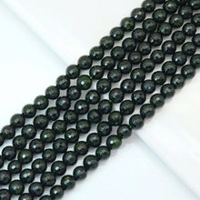 Load image into Gallery viewer, Green Goldstone Round Faceted Beads, Sku#U1790